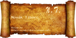 Novák Tiborc névjegykártya